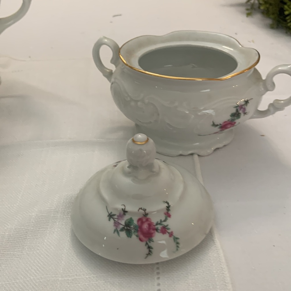 Vintage Royal Kent Poland Bavarian Rose tea/coffee Pot set. - Picture 6 of 13
